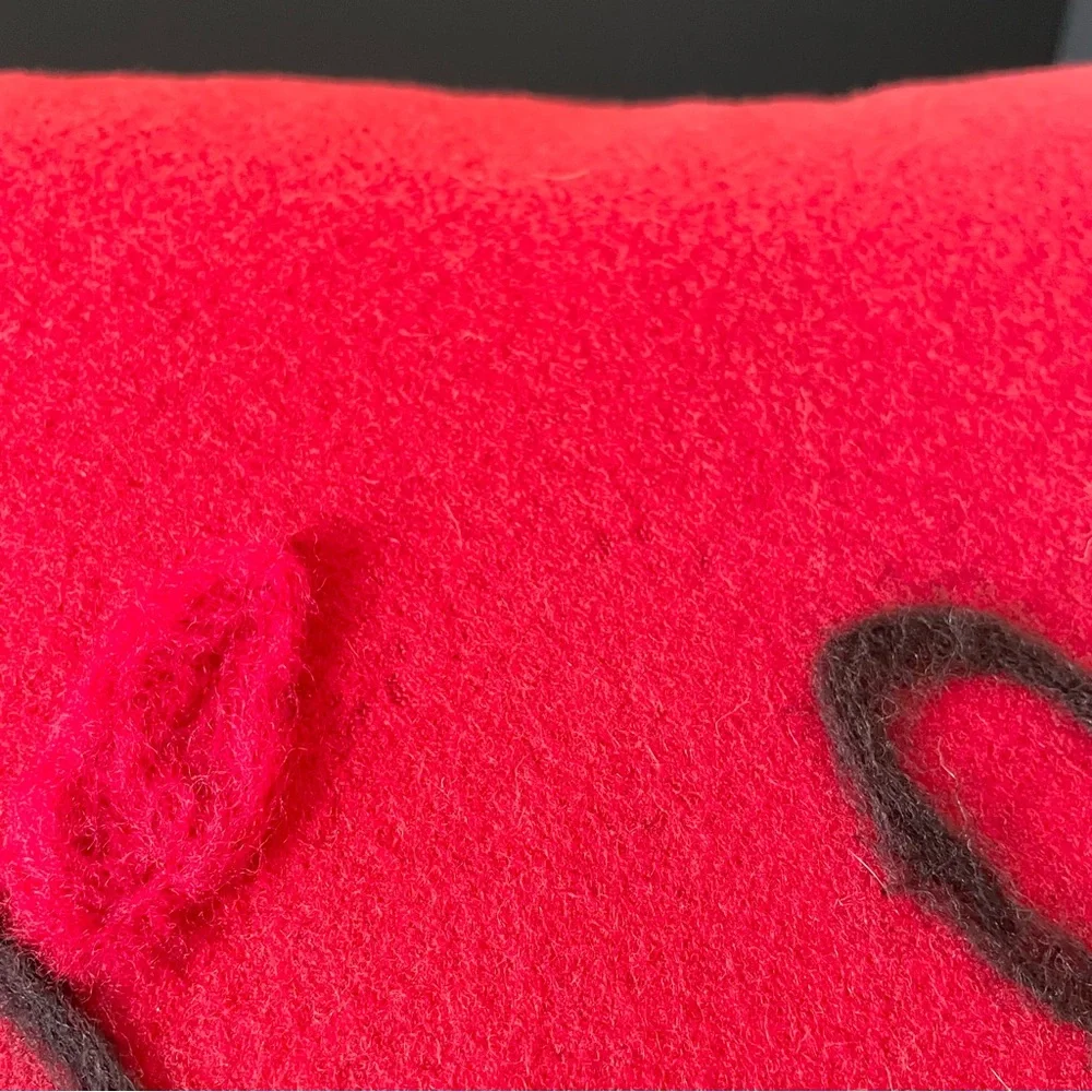 Christmas Lights Wool & Felt Holiday Pillow